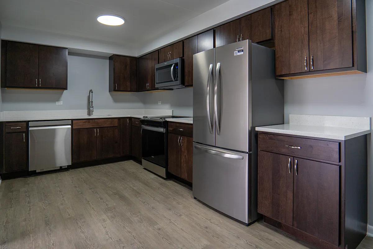 Lansing Apartments — Modern Kitchen with Stainless Steel Appliances